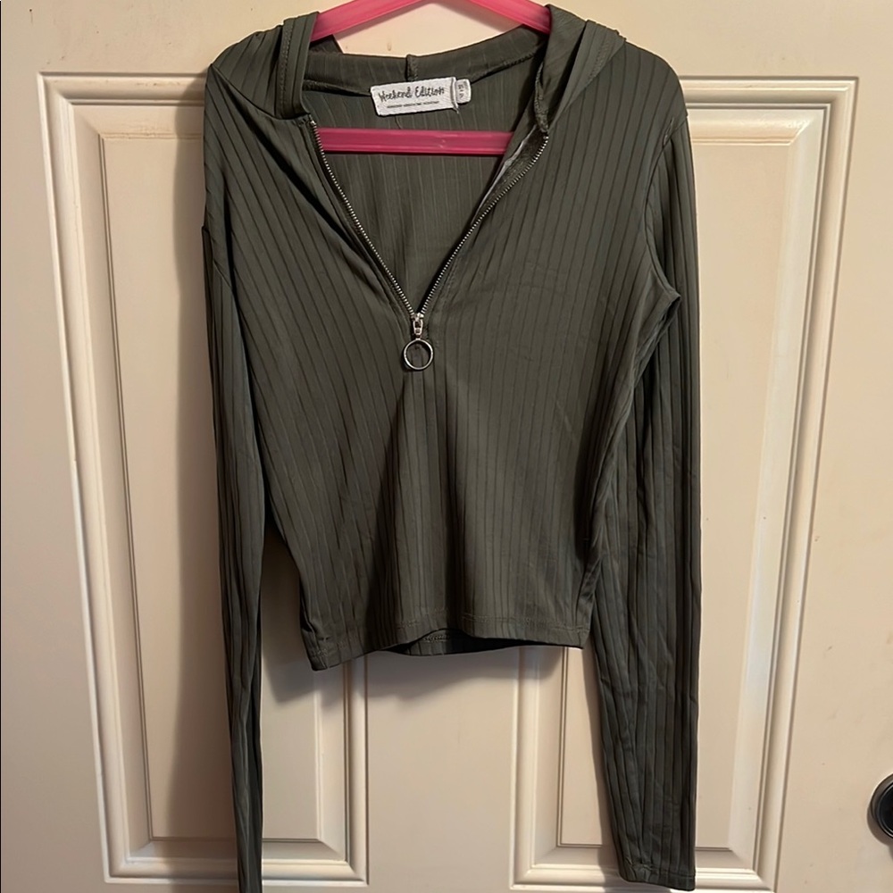 Olive Green Women's Top